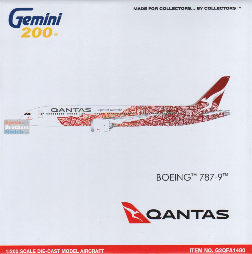 yamuna ウェイカーズ GEMG21480 1:200 Gemini Jets Qantas B787-9 Reg #VH-ZND 'Yam