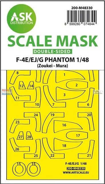 ASKM48330 1:48 ASK/Art Scale Double Sided Mask - F-4E F-4EJ F-4G