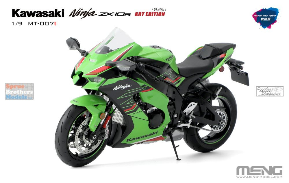 MNGMT007T 1:9 Meng Kawasaki Ninja ZX-10R Motorcycle KRT Edition