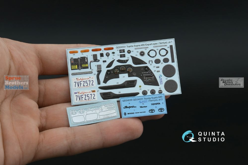 QTSQD24031R 1:24 Quinta Studio 3D Decal - Toyota Supra A80 Export