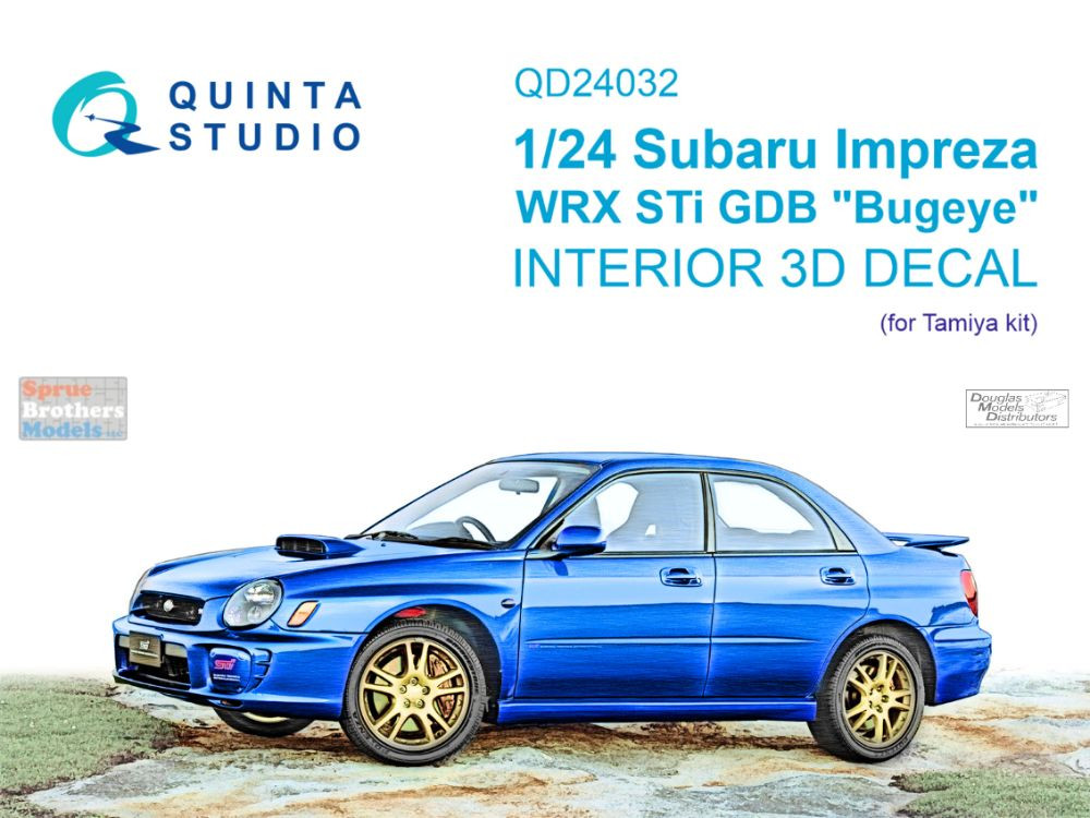 d*3様 n5545●SUBARU IMPREZA WRX STI GDB 20 QTSQD24032 1:24 Quinta Studio 3D Decal - Subaru Impreza WRX STi