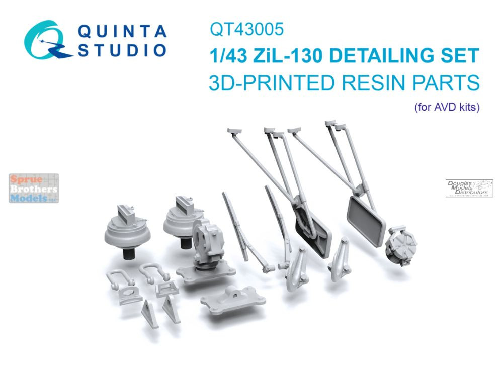 QTSQT43005 1:43 Quinta Studio ZIL-130 Detail Set (AVD kit) - Sprue
