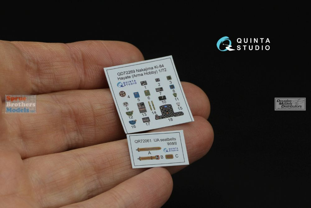 QTSQD72269 1:72 Quinta Studio 3D Decal - Ki84 Hayate (HAS kit