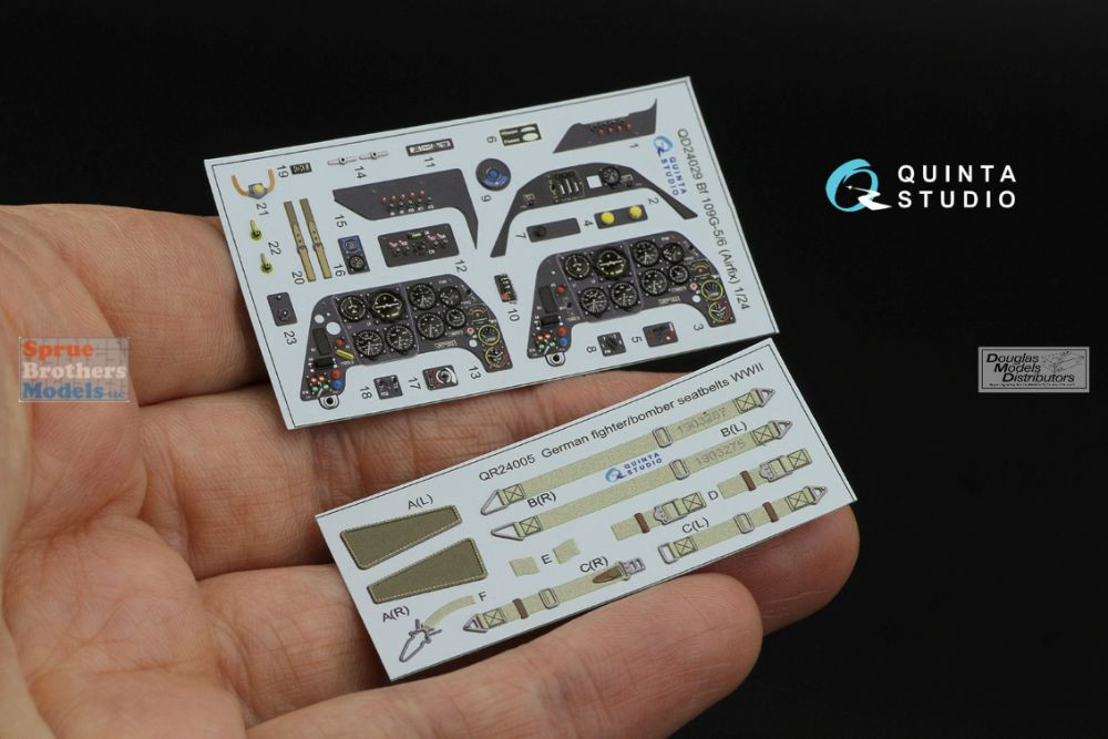 QTSQD24029 1:24 Quinta Studio Interior 3D Decal - Bf109G-5 Bf109G