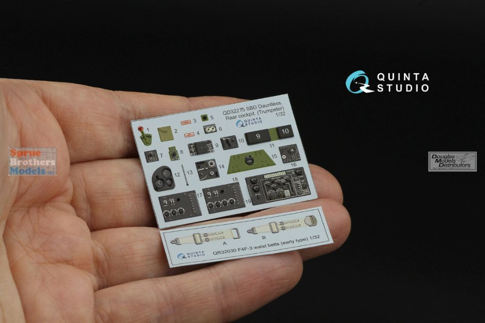 QTSQD32275 1:32 Quinta Studio 3D Decal - SBD Dauntless Rear