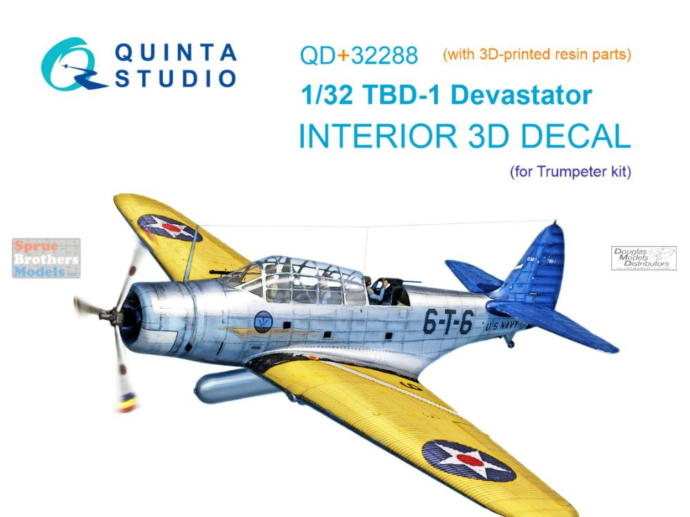QTSQD32288R 1:32 Quinta Studio 3D Decal - TBD-1 Devastator + Resin