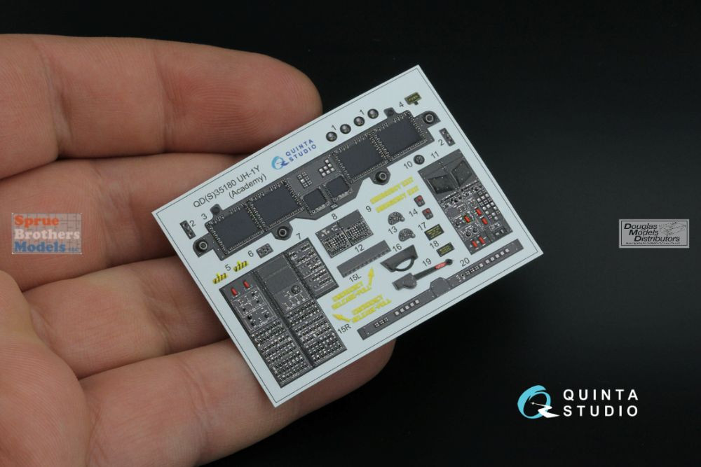 QTSQDS35180 1:35 Quinta Studio 3D Decal - UH-1Y Venom (ACA kit