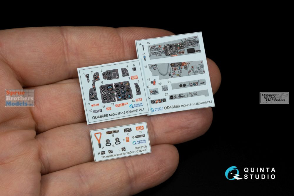 QTSQD48688 1:48 Quinta Studio 3D Decal - MiG-21F-13 Fishbed (EDU