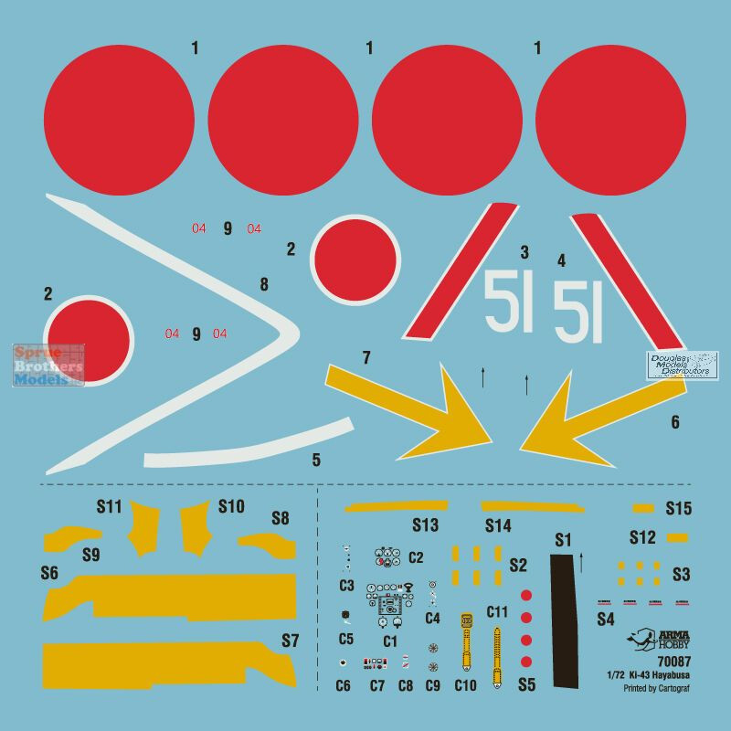 ARM70087 1:72 Arma Hobby Ki-43 II Hayabusa Aces - Sprue Brothers
