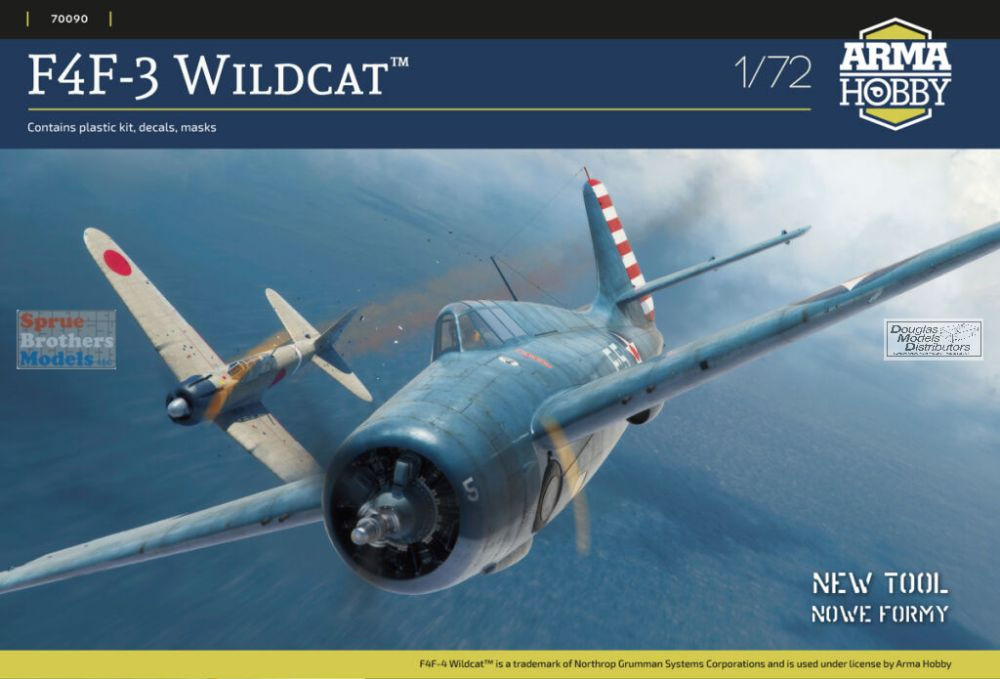 ARM70090 1:72 Arma Hobby F4F-3 Wildcat - Sprue Brothers Models LLC