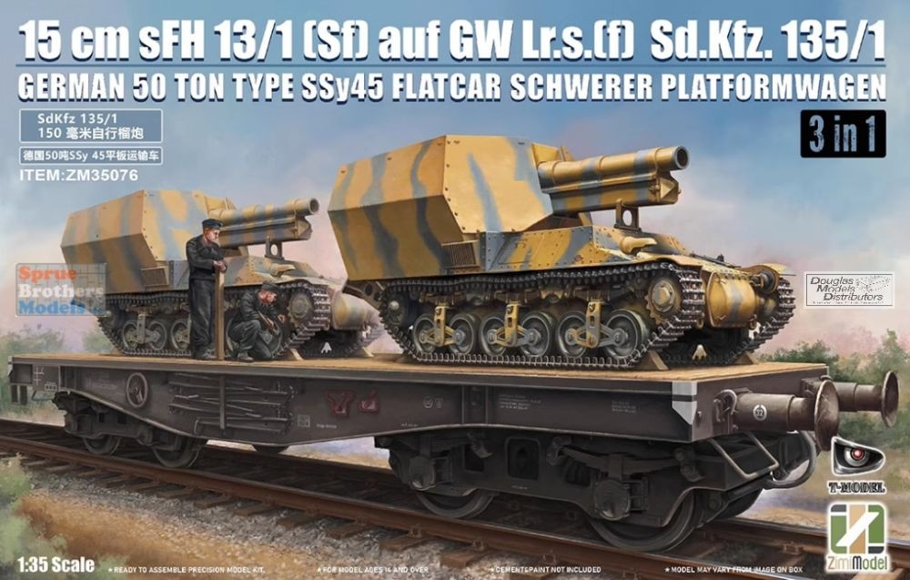 ZIM35076 1:35 Zimi Model 15cm sFH 13/1(Sf) auf GW Lr.s(f) Sd.Kfz