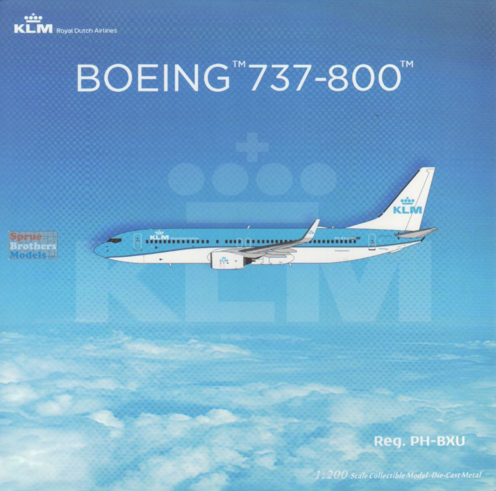NGM08071 1:200 NG Model KLM B737-800 Reg #PH-BXU (pre-painted/pre
