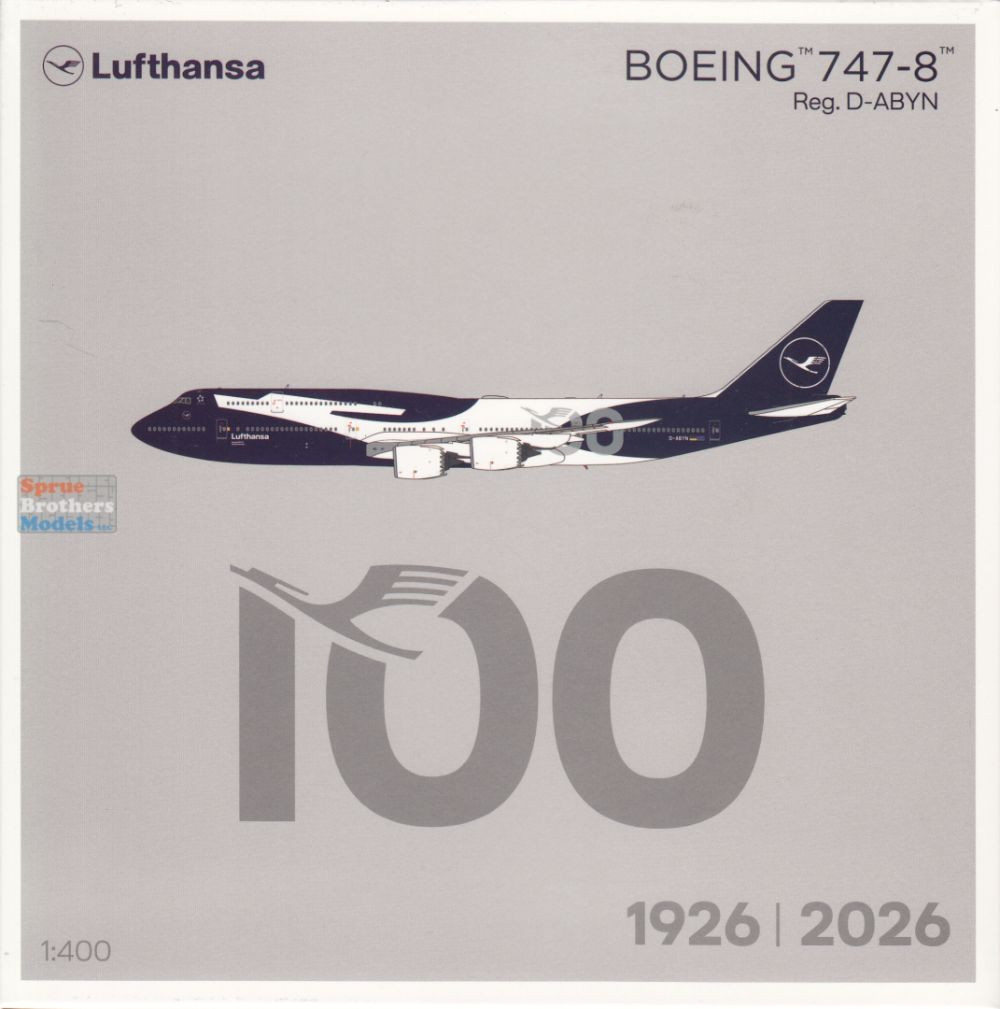 NGM78046 1:400 NG Model Lufthansa B747-8i Reg #D-ABYN '100 Years
