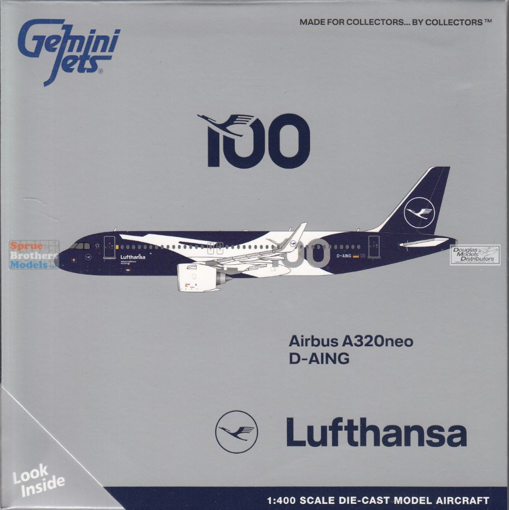 GEMGJ2413 1:400 Gemini Jets Lufthansa Airbus A320neo #D-AING '100