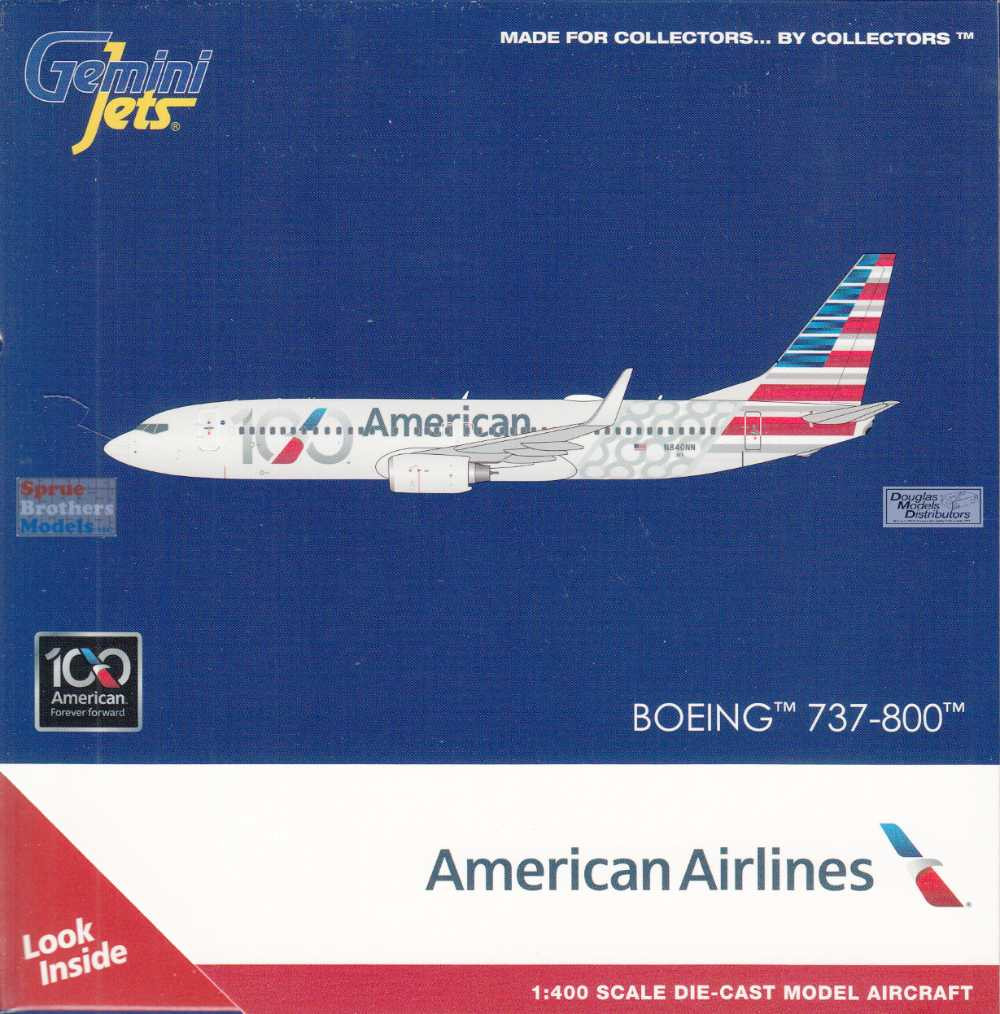 GEMGJ2417 1:400 Gemini Jets American Airlines B737-800 Reg #N840NN