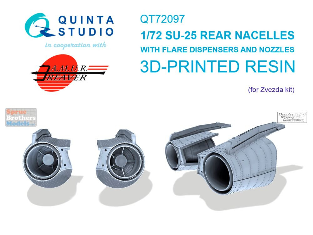 D.A-project ジャンクションブースター QTSQT72097 1:72 Quinta Studio Su-25 Frogfoot Rear Nacelles with