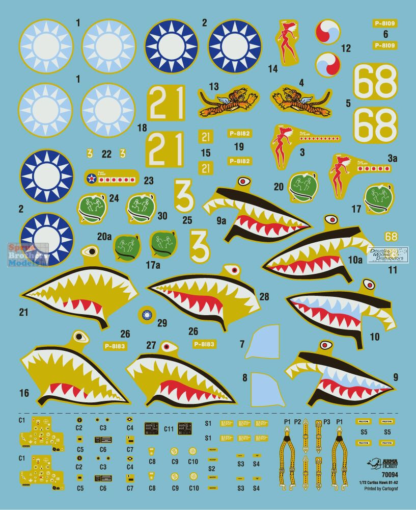ARM70094 1:72 Arma Hobby Curtiss Hawk 81-A2 'Flying Tigers