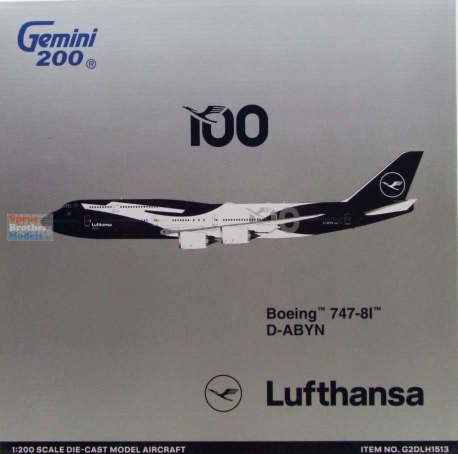 GEMG21513 1:200 Gemini Jets Lufthansa B747-8i Reg #D-ABYN '100