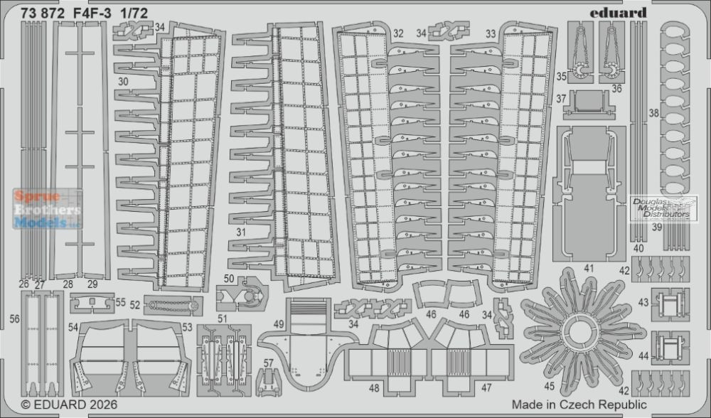 Eduard パーツセット EDU73872 1:72 Eduard Color PE - F4F-3 Wildcat Detail Set (ARM kit
