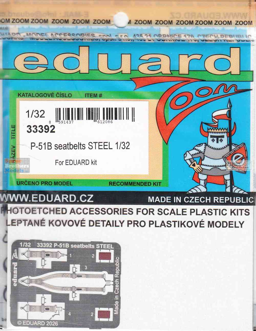 EDU33392 1:32 Eduard Zoom PE - P-51B Mustang (EDU kit) - Sprue
