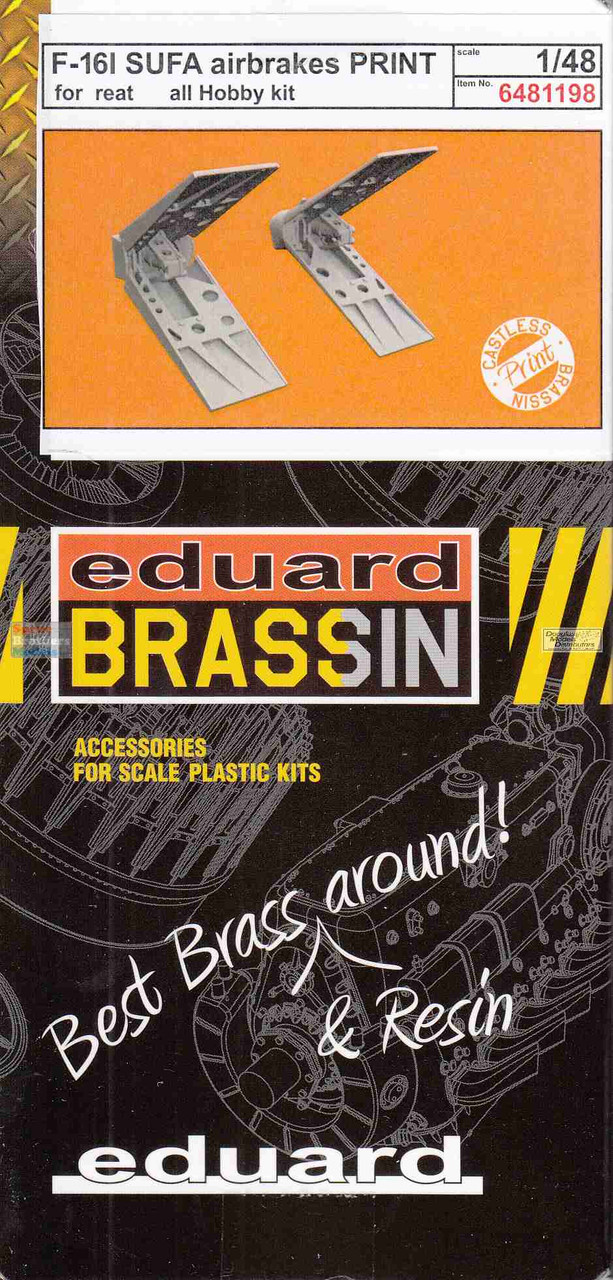 EDU6481198 1:48 Eduard Brassin - F-16I Sufa Airbrakes (GWH kit