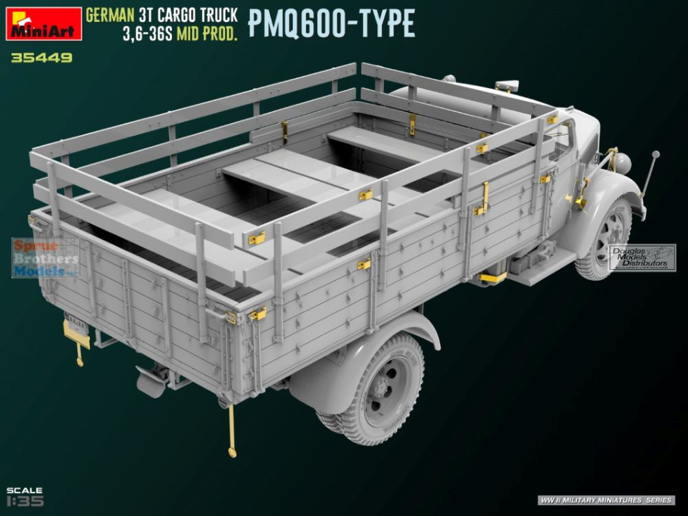 ONEMIA35449 1:35 Miniart German 3t Cargo Truck 3.6-36S Mid