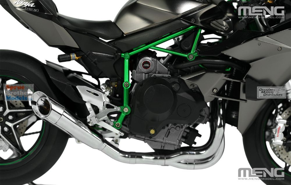 MNGMT011S 1:9 Meng Kawasaki Ninja H2R Motorcycle [Pre-Colored