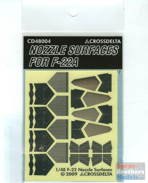 CXDCD48004 1:48 CrossDelta F-22A Raptor Nozzle Surfaces (ACA kit