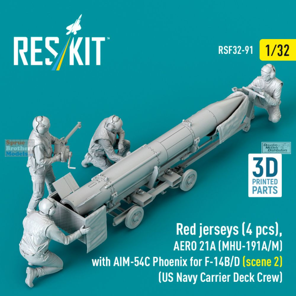 RESRSF320091F 1:32 ResKit Red Jerseys Figure Set with AERO 21A