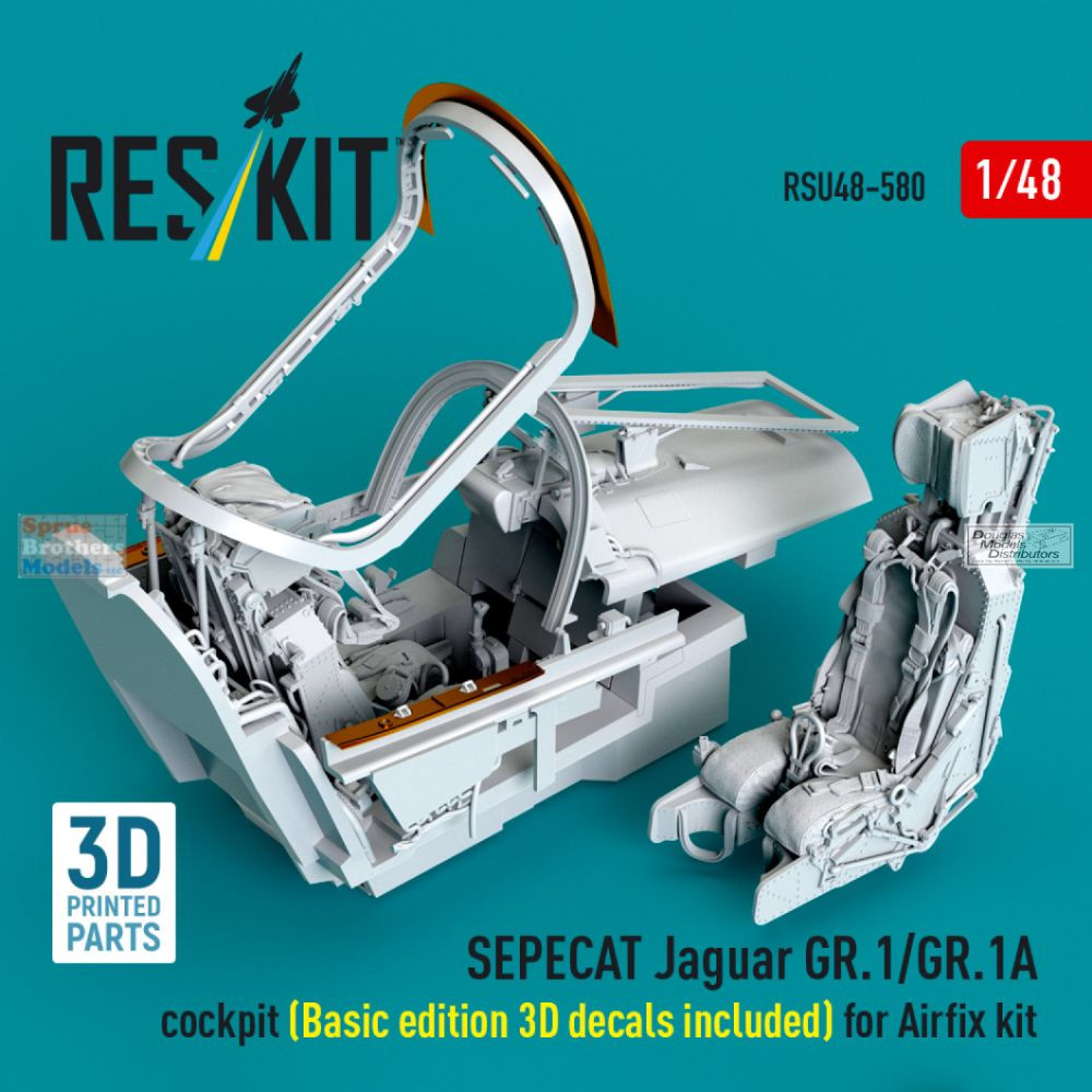 RESRSU480580U 1:48 ResKit Jaguar GR.1/GR.1A Cockpit Set Basic