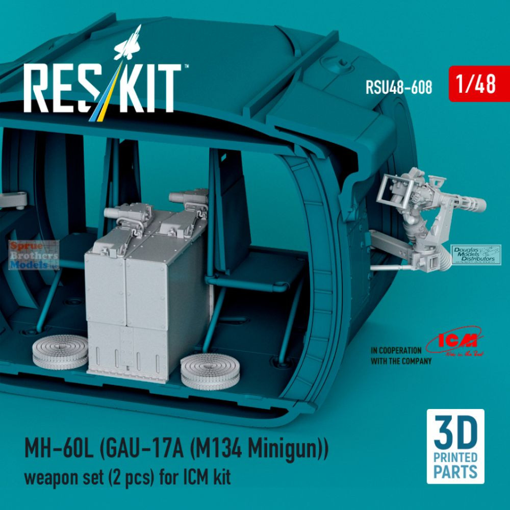 RESRSU480608U 1:48 ResKit MH-60L Blackhawk Weapons Set [M134