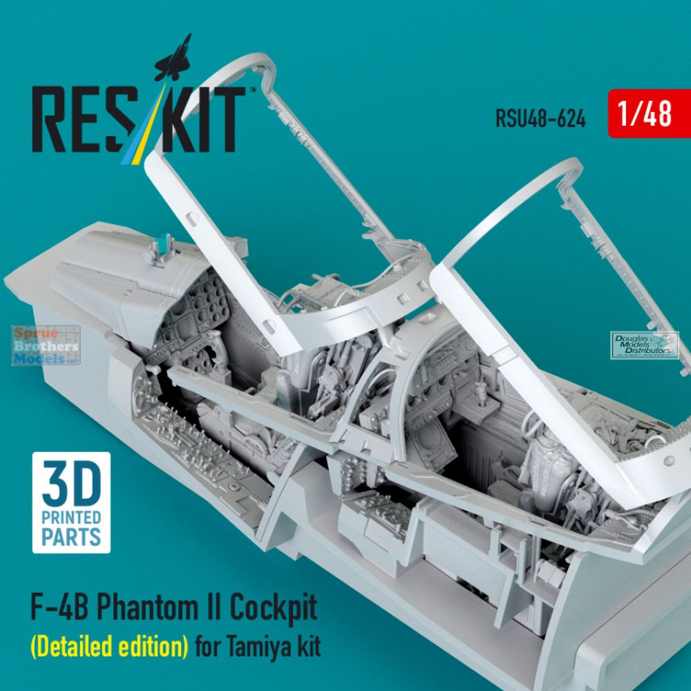 RESRSU480624U 1:48 ResKit F-4B Phantom II Cockpit Set Detailed
