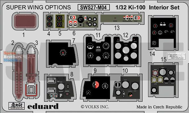 ZKMA34366 1:32 Zoukei-Mura Ki-100 Interior Detail Set (ZKM kit