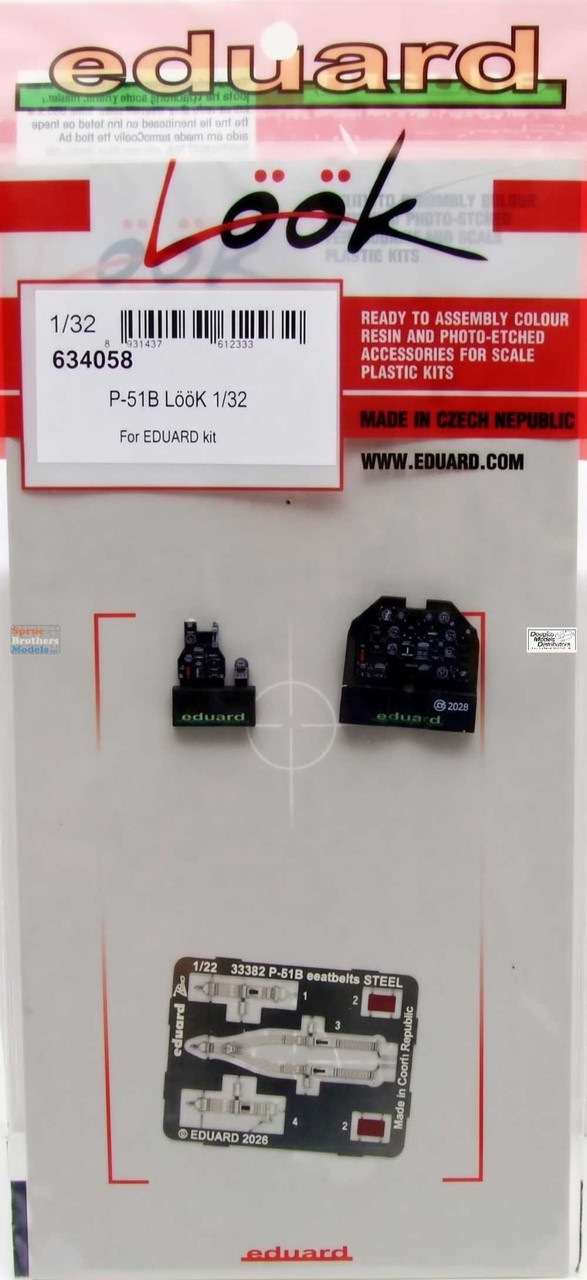 Eduard パーツセット EDU634058 1:32 Eduard Look - P-51B Mustang Detail Set (EDU kit