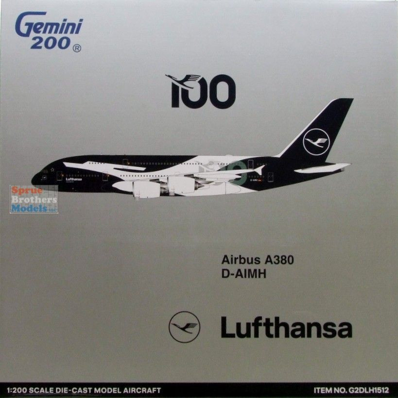 GEMG21512 1:200 Gemini Jets Lufthansa Airbus A380 Reg #D-AIMH '100