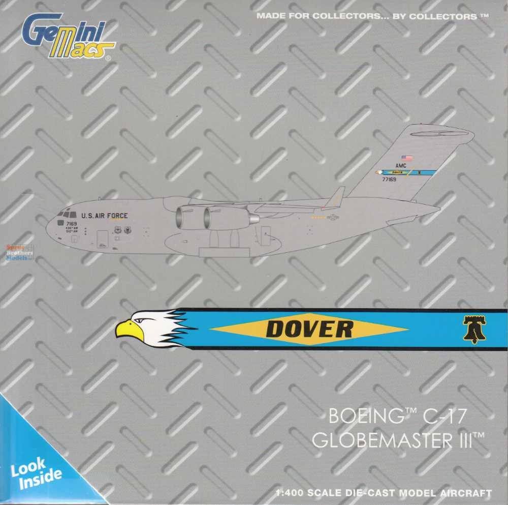 GEMGM164 1:400 Gemini Jets C-17 Globemaster III #07-7169 Dover AFB