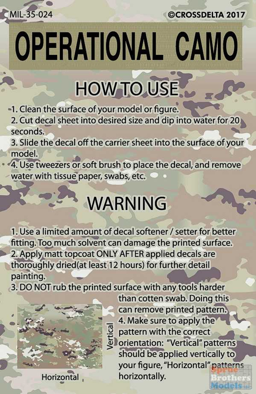 CXDMIL35024 1:35 CrossDelta Operational Camo Decal - Sprue