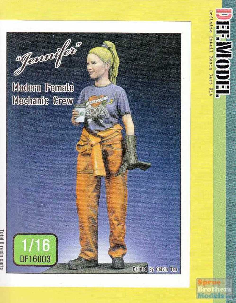 DEFDF16003 1:16 DEF Model Figure Set - Modern Female Mechanic 