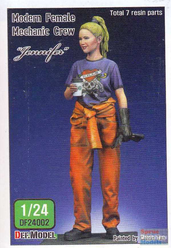 DEFDF24002 1:24 DEF Model Figure Set - Modern Female Mechanic