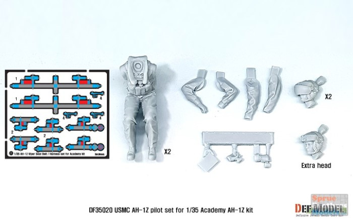 DEFDF35020 1:35 DEF Model Figure Set - USMC AH-1Z Viper Pilot Set
