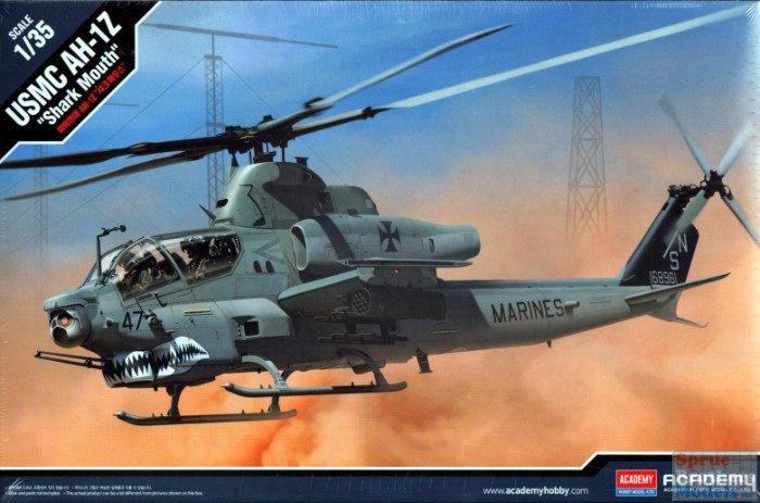 ACA12127 1:35 Academy USMC AH-1Z Viper Cobra 'Shark Mouth' - Sprue