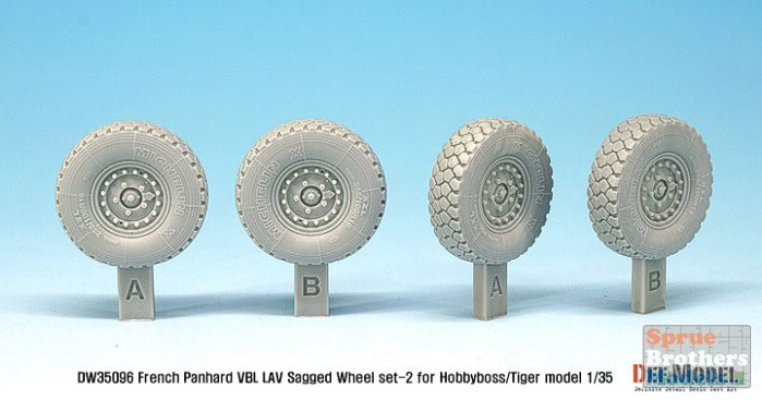 DEFDW35096 1:35 DEF Model Panhard VBL Sagged Wheel Set (TIG/HBS