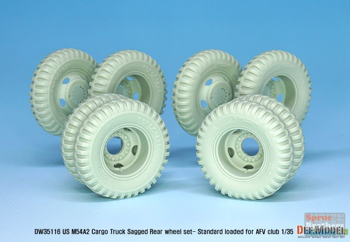 DEFDW35116 1:35 DEF Model US M54A2 Cargo Truck Sagged Rear Wheel