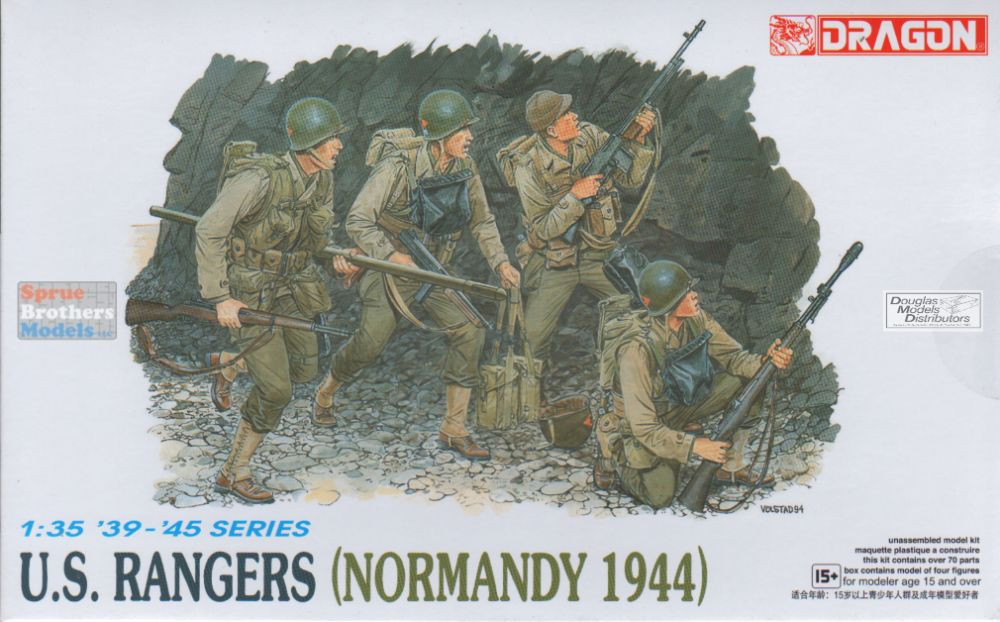 DML6021 1:35 Dragon US Ranger (Normandy 1944) Figure Set - Sprue