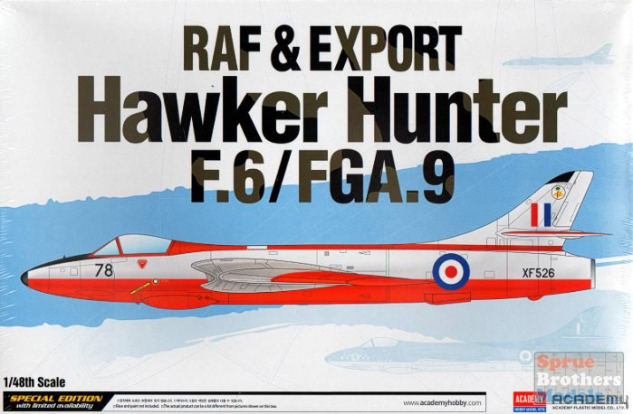ACA12312 1:48 Academy RAF & Export Hawker Hunter F.6/FGA.9 - Sprue