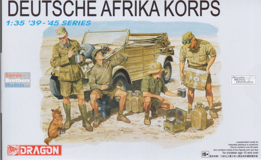 DML6063 1:35 Dragon Deutsche Afrika Corps Figure Set - Sprue