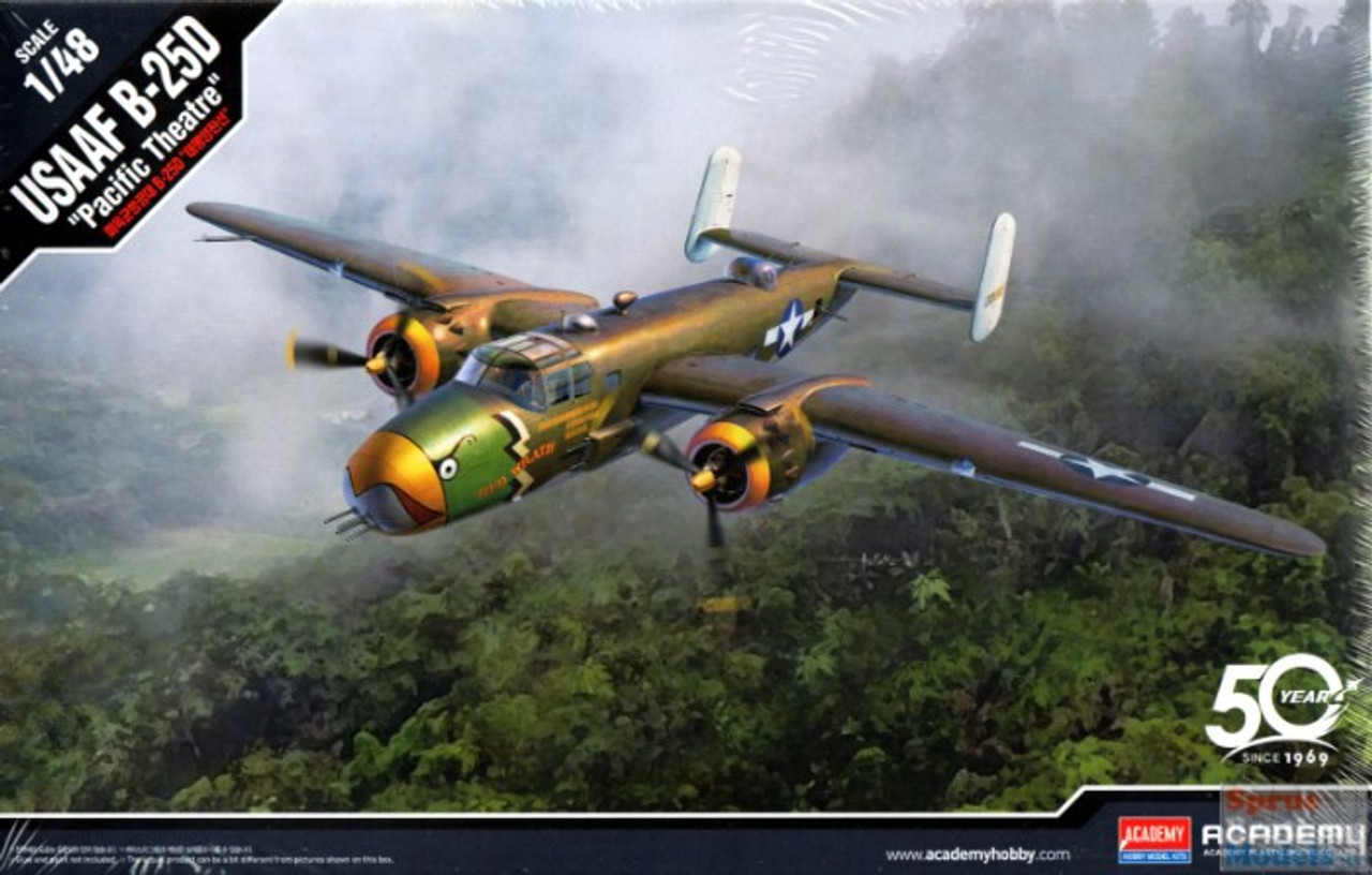 ACA12328 1:48 Academy B-25D Mitchell 'Pacific Theater' - Sprue