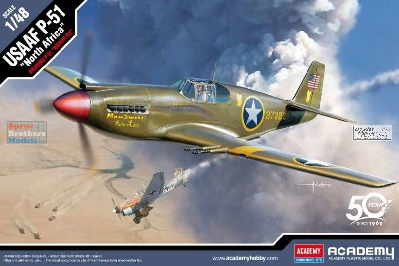ACA12338 1:48 Academy USAAF P-51 Mustang 'North Africa' - Sprue