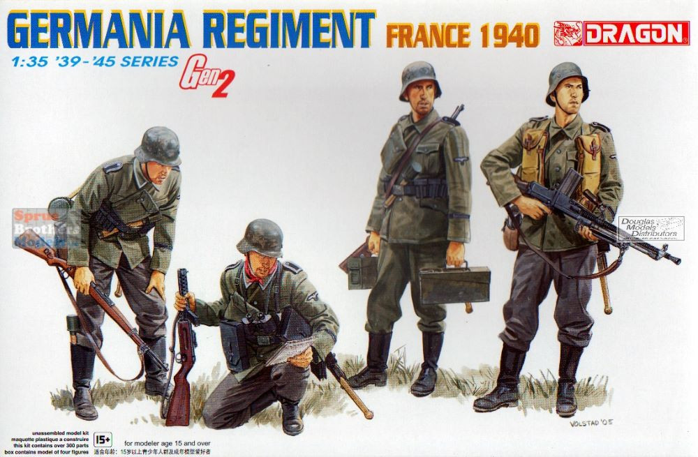 DML6281 1:35 Dragon Germania Regiment, France 1940 (4 figure set