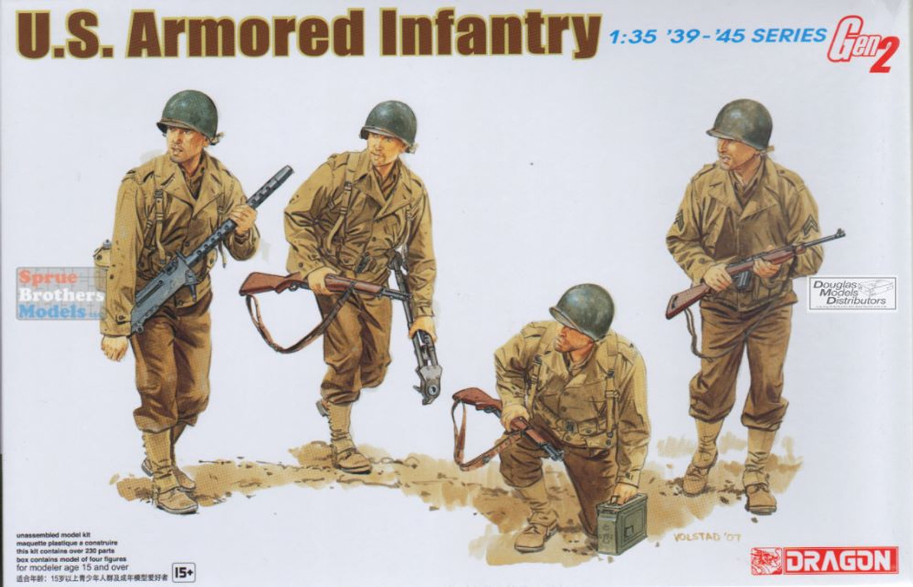 DML6366 1:35 Dragon US Armored Infantry (4 Figures Set
